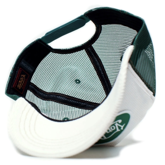 Authentic Vintage Originals White Corduroy Green Mesh Trucker Hat Cap 2000s Y2K - Picture 3 of 3